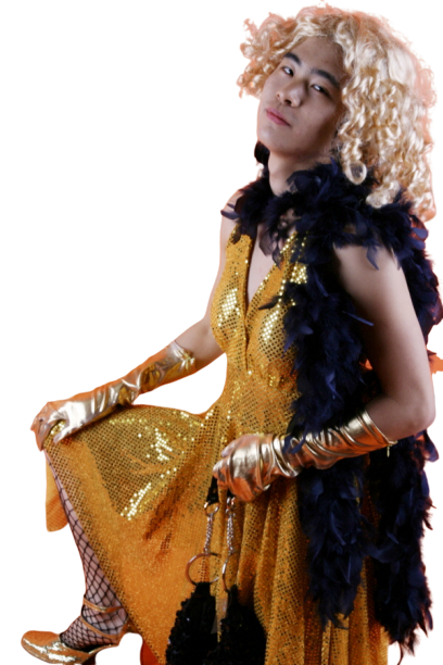 반짝이 몬로여장-골드