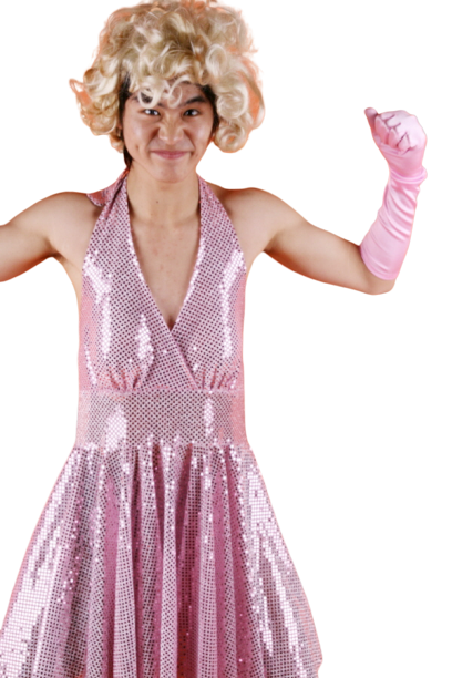 반짝이 몬로여장-핑크