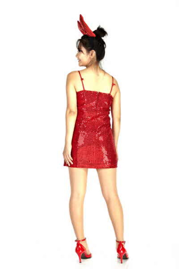 반짝이미니원피스-레드