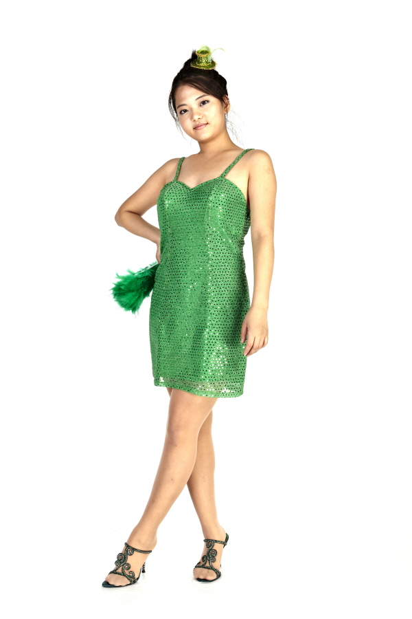 반짝이미니원피스-그린