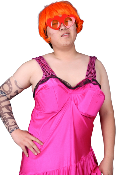 여장 왕가슴-핫핑크