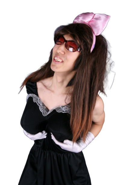 여장 왕가슴-블랙