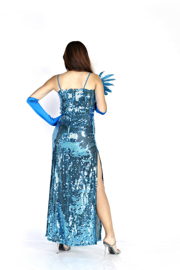 반짝이롱원피스-럭셔리스카이