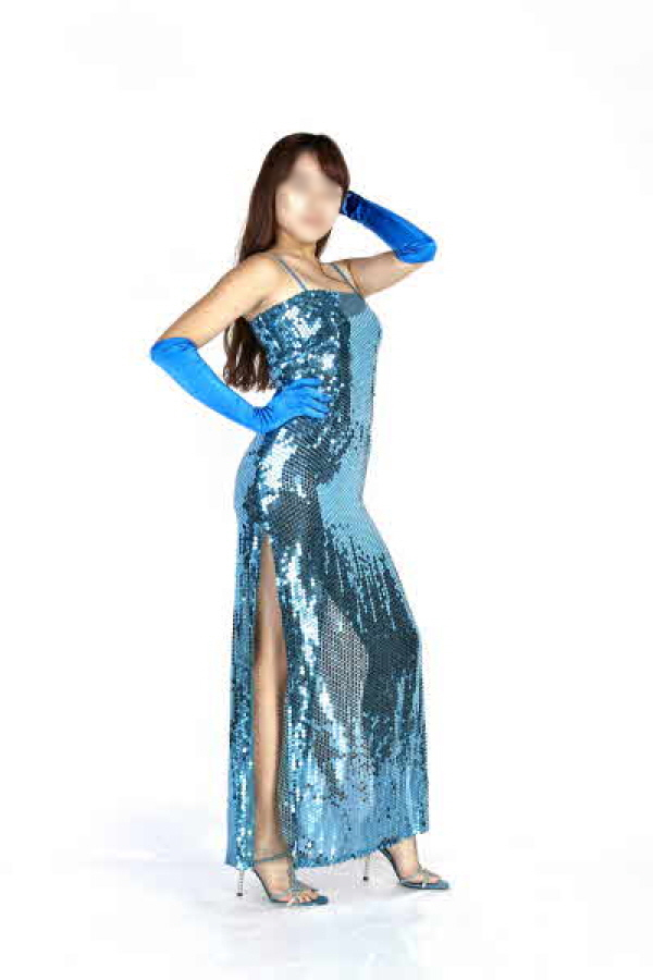 반짝이롱원피스-럭셔리스카이