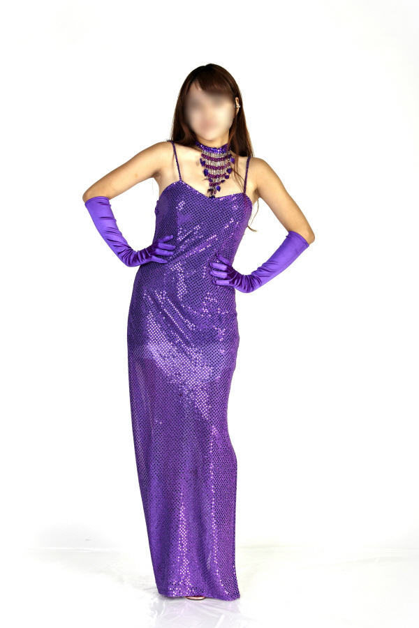 반짝이롱원피스-퍼플