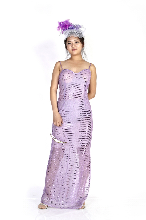 반짝이롱원피스-라이트퍼플