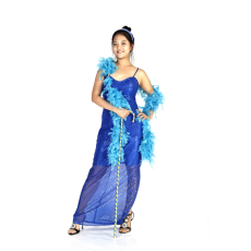 반짝이롱원피스-블루1