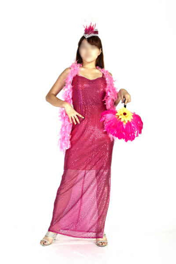 반짝이롱원피스-핫핑크