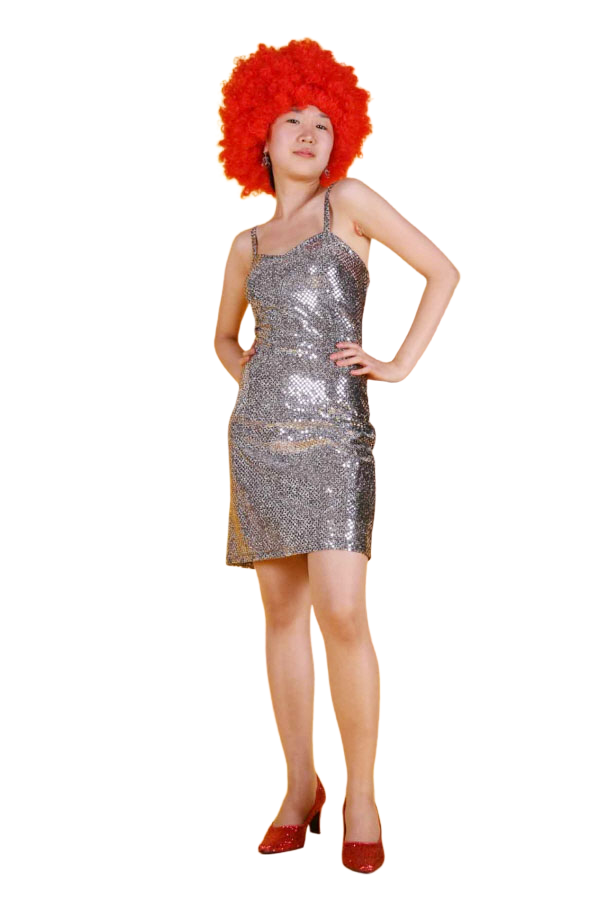 반짝이미니원피스-실버블랙