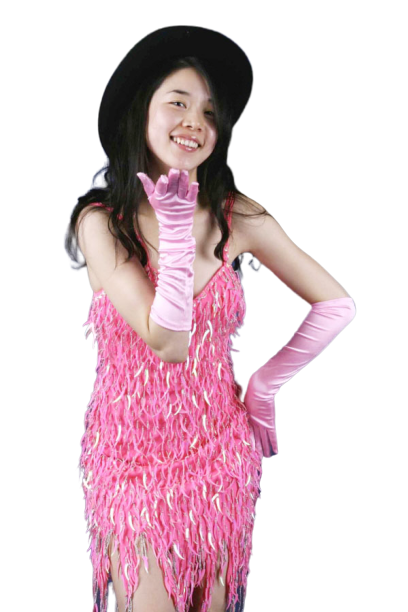 반짝이 물방울원피스-핑크