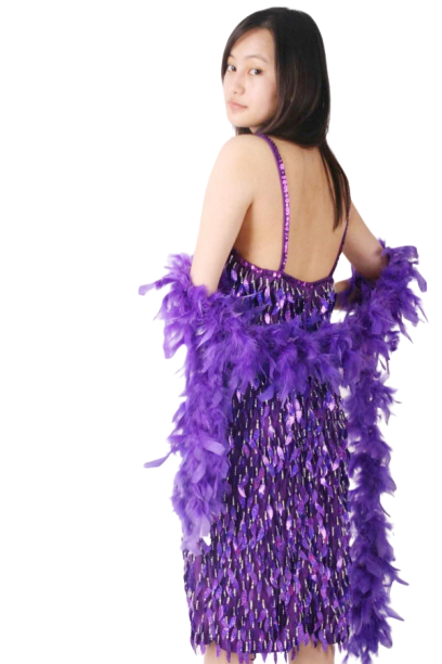 반짝이 물방울원피스-퍼플