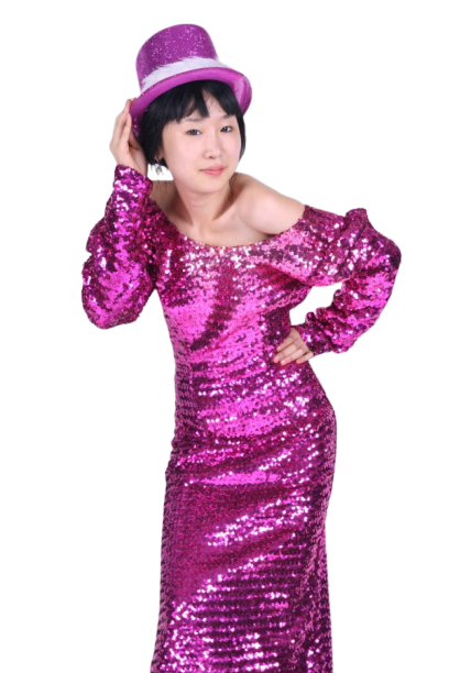 반짝이마술사원피스-퍼플