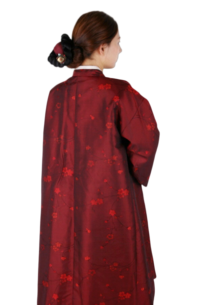 양반-여 두루마기 자주색