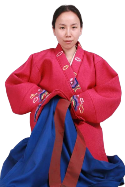 양반-여 두루마기 핫핑크