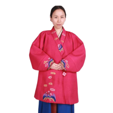 양반-여 두루마기 핫핑크