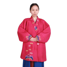 양반-여 두루마기 핫핑크