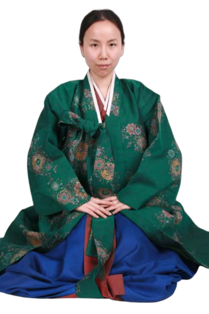 양반-여 두루마기 녹색