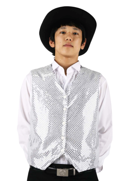 반짝이조끼-실버