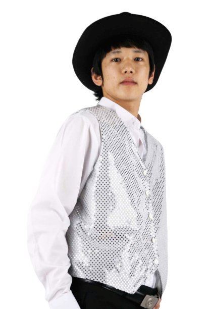 반짝이조끼-실버