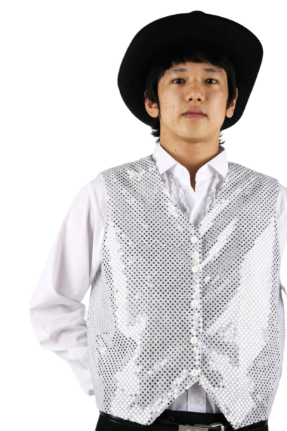 반짝이조끼-실버