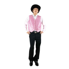 반짝이조끼-핑크