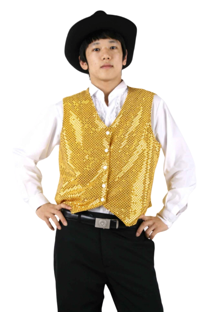 반짝이조끼-옐로우