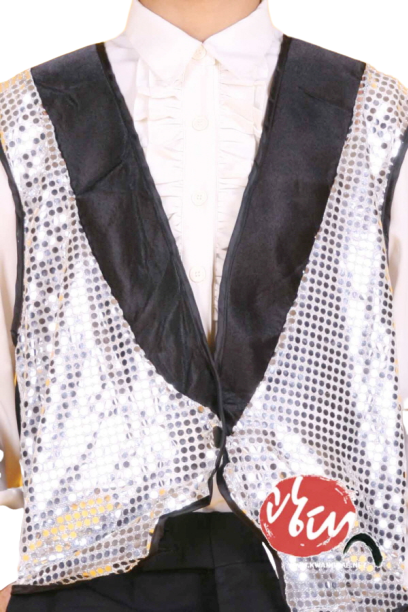 반짝이마술사조끼모자-실버