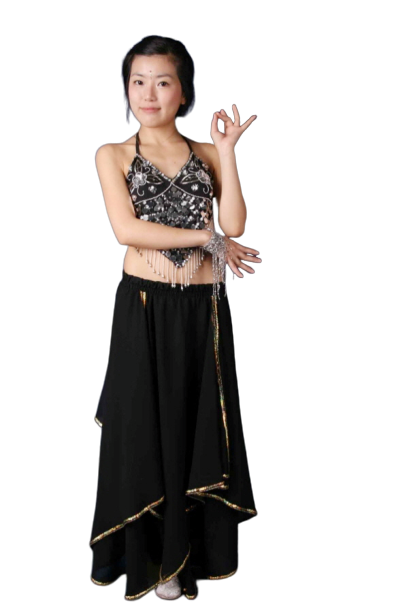 반짝이 실버블랙탑