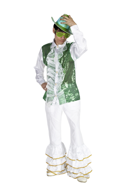 반짝이 프릴상의-그린화이트