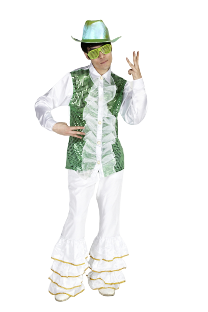 반짝이 프릴상의-그린화이트