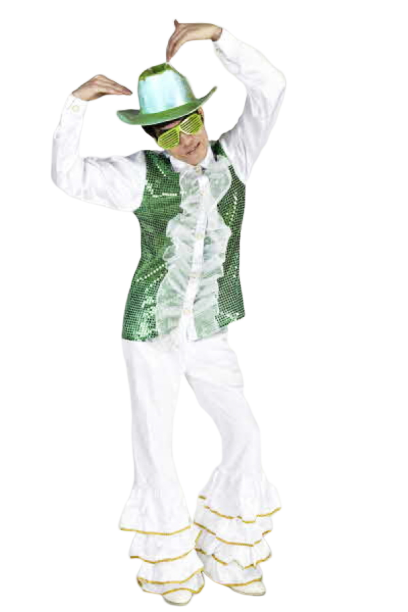 반짝이 프릴상의-그린화이트