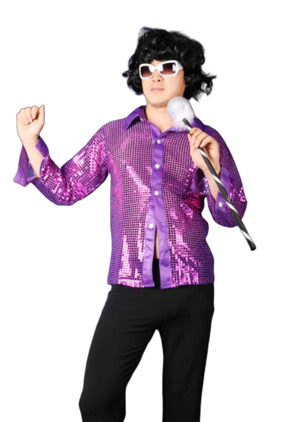 반짝이 상의-퍼플