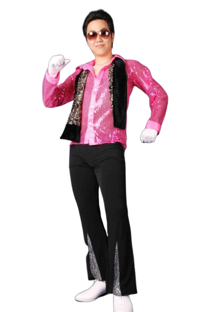 반짝이 상의-핑크