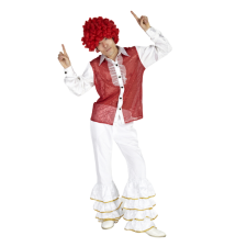 반짝이 프릴상의-레드화이트