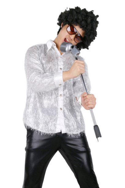 반짝이 푸실셔츠-실버