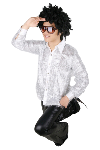 반짝이 푸실셔츠-실버