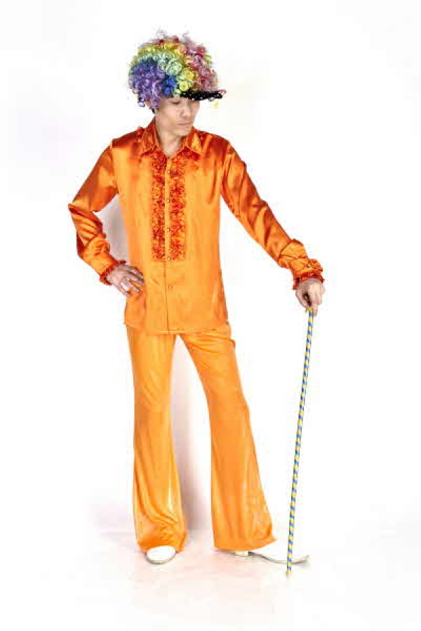 프릴셔츠-오렌지