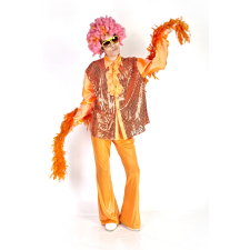 연미반짝이셔츠-오렌지