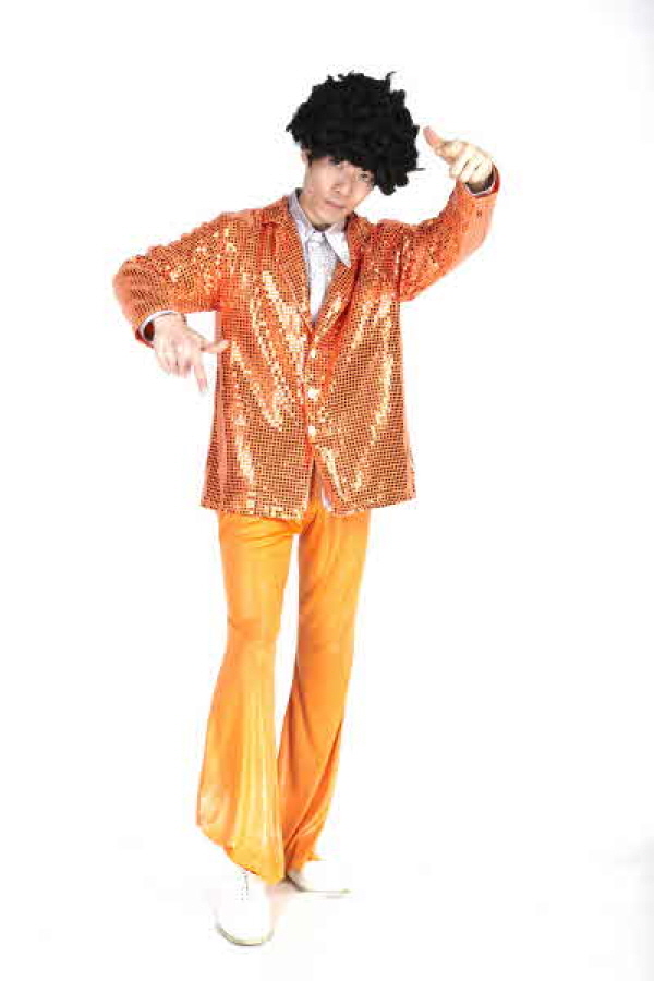 반짝이 자켓-오렌지