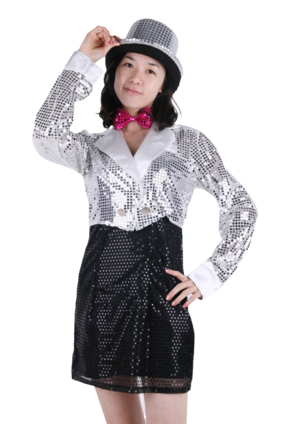 반짝이 턱시도여-실버