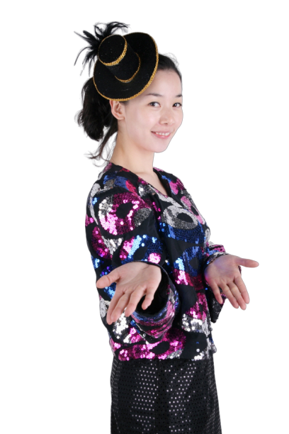 반짝이 숏자켓 여-푸른톤