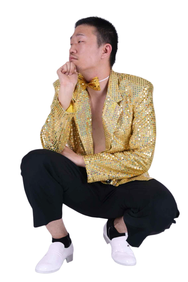 반짝이 자켓-골드