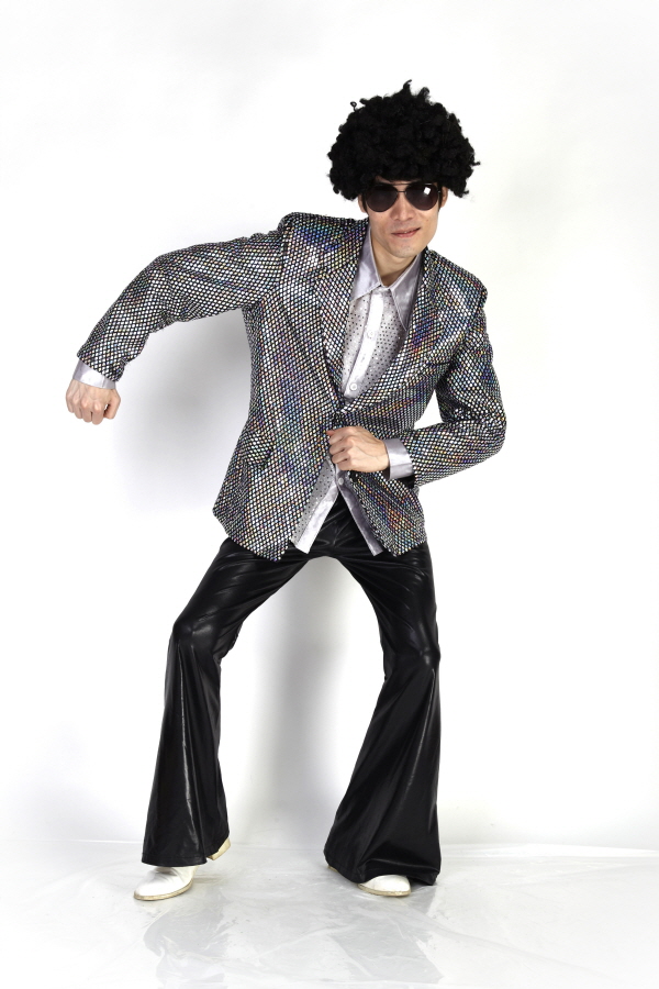 반짝이 자켓-실버블랙