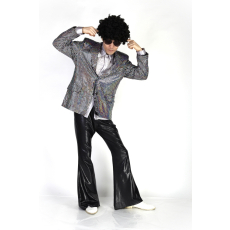 반짝이 자켓-실버블랙