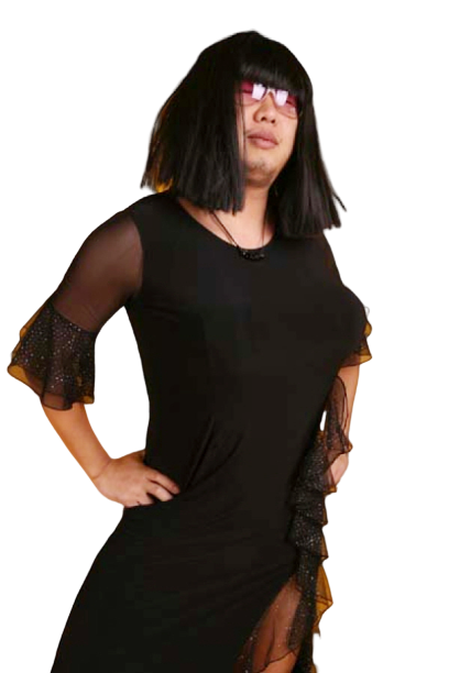 여장 블랙드레스-2