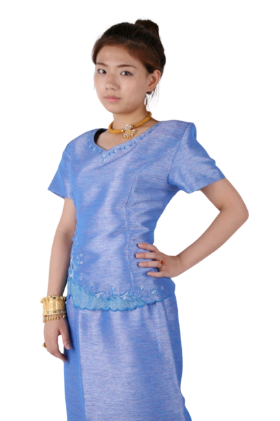 미얀마-여 스카이블루