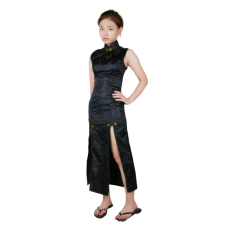 중국-치파오 롱드레스 섹시블랙