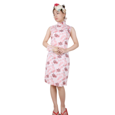 중국-치파오 미니드레스 플라워