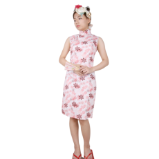 중국-치파오 미니드레스 플라워