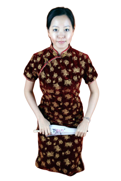 중국-치파오 벨벳드레스